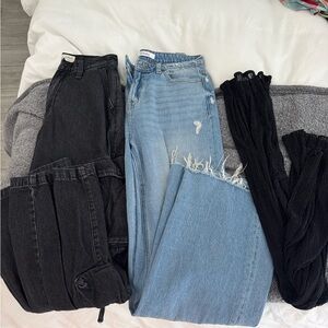 Stylish Denim and Black Pants Collection